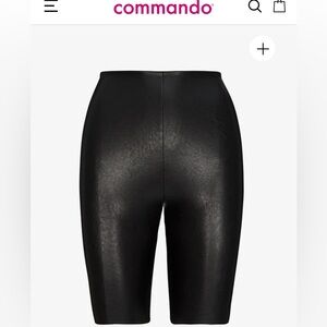 Commando Faux Leather Biker Short